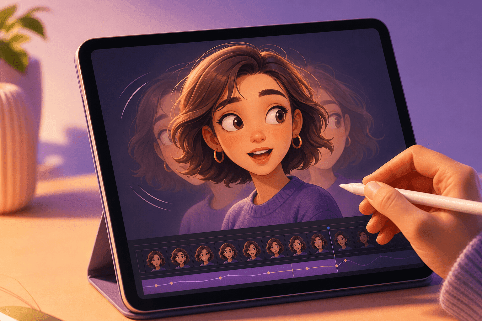 1枚の元画像から人物をアニメーションする様子